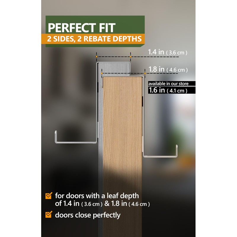 4smile Over Door Hanger Set of 10 – Silver Door