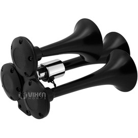 Vixen Horns Train Horn Kit for Trucks/Car/Semi. Complete Onboard System- 150psi Air Compressor, 0.5 Gallon Tank, 3 Trumpets. Super Loud dB. Fits Vehicles Like Pickup/Jeep/RV/SUV 12v VXO8705/3311B