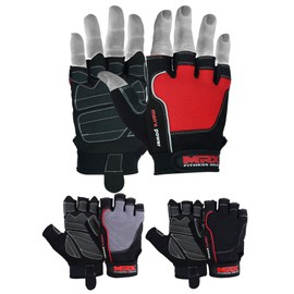 MRX Weightlifting Gloves for Men and Women Gym Workout Bodybuilding Strength Training Crossfit Weight Lifting Grip Glove with Padded Palm Red-Medium