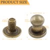Moicstiy 30Set 6mm Round Head Button Studs Bronze Button Stud