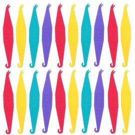 Orthodontic Elastic Placers - Disposable Plastic Tools for Rubber Band Placement and Removal on Braces - Ideal for Dental and Orthodontic Use - Assorted Colors (60 Pack)