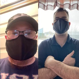 Paquete de 5 protectores faciales extragrandes de 3 capas para cara grande con bucles ajustables para las orejas, reutilizables y lavables, unisex, a prueba de polvo, para mujeres y hombres (talla XL / XL)