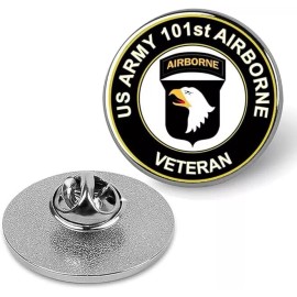 Silver U.S. Army 101st Airborne Lapel Pin Veteran Tie Suit Shirt Pinback