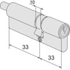 CISA 10G30210012; Euro Cylinder C2000; Nickel-Plated Brass; 33/33 mm; Prepared