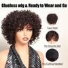 X-TRESS Kinky Curly Brown Wear and Go Synthetic Wig with