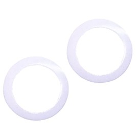 TUOREN 2 Pieces Drum Head Port Hole Cuttering Template Ring for Bass Kick Drum (White)
