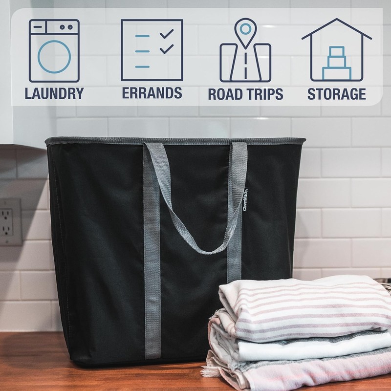 CleverMade Collapsible Laundry Basket - 64L Storage Organization Container 2Pack