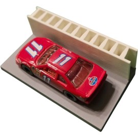 USA Dioramas 2 pack 4" Wide 1/64 Stock Car Banked(Sloped) Track Display One Lane  Safety Wall