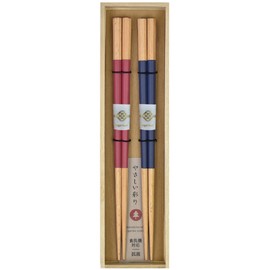 Izuhasha Chopsticks Set, Akane Luri, Gentle Color, Paulownia Box, Set of 2 Chopsticks