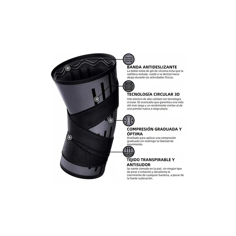 De Un Par Ortopedica Compresion Deportiva Elastica Rodillera