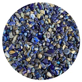 Lapis Lazuli Chips – Natural Mini Lapis Lazuli Stones, Crushed Undrilled Lapis Lazuli, Semi-Tumbled Genuine Lapis Lazuli (1/2 lb)