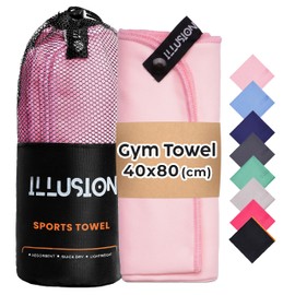 illusion Extra Large Microfibre Towel (80x180 cm) – Compact, Lightweight & Fast Drying Towel. Perfect Gym, Travel, and Swimming Towels for Adults. Ideal for Post-Workout Showers and After Swimming