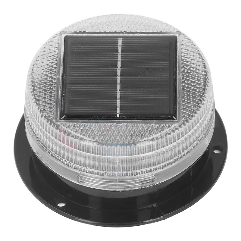 Solar Warning Light 6 LED Beads Red Blue Alternate Waterproof