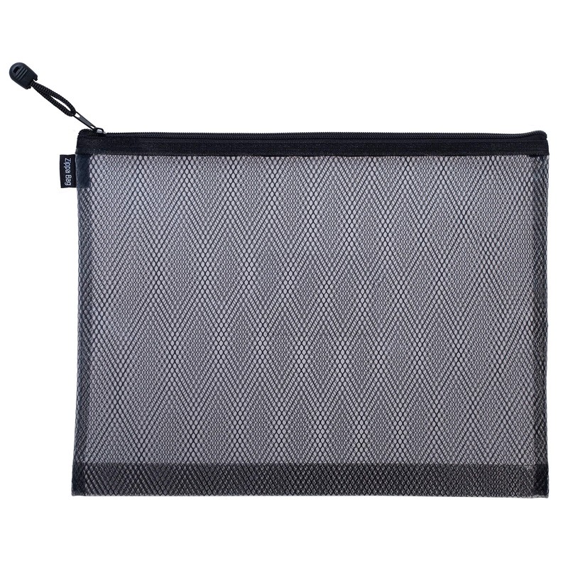 Snopake Foolscap High Capacity Black EVA Mesh Zippa-Bag [Pack of