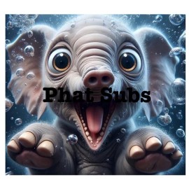 Unbranded 20oz Sublimation Tumbler Wrap Swimming Baby Elephant Ready To Press Transfer