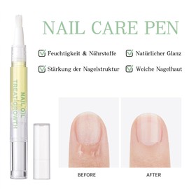 Pack of 4 Nail Care Pen - Nail Oil Pen - Nail Care Pen for Nourished Fingernails & Toenails, Promote Nail Growth - Nail Care Products for Cracked, Brittle, Thick and Discoloured Nails