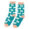 Spaniels on Teal Women's Ankle Socks One Size