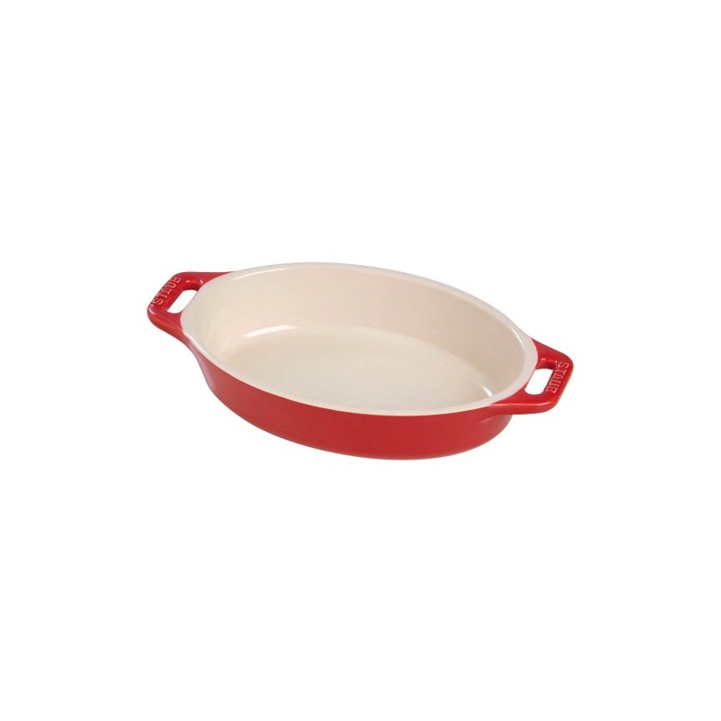 Oval Dish Color: Cherry, Size: 17.7"