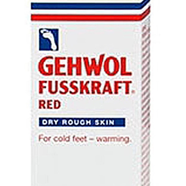 Gehwol Fusskraft Red Rich Emollient foot cream for dry rough skin kit/75ml/Has warming effect/Ideal for cold feet/with preserving pack/Dermatologically tested/Made in Germany