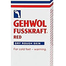 Gehwol Fusskraft Red Rich Emollient foot cream for dry rough skin kit/75ml/Has warming effect/Ideal for cold feet/with preserving pack/Dermatologically tested/Made in Germany