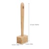 PRETYZOOM Kitchen Wooden Meat Tenderizer Mallet, Wooden Chicken Poultry Pounder