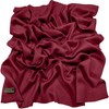CJ Apparel Maroon Burgundy Solid Color Fringe Design Nepalese Shawl
