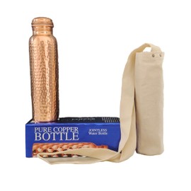99.76%~ 100% pure vesla copper water bottle for drinking, Copper Bottle, Copper gifts for Him, Copper water bottles, Copper Cups For drinking, ayurvedic pure copper cup utensils, flask (Hammered)