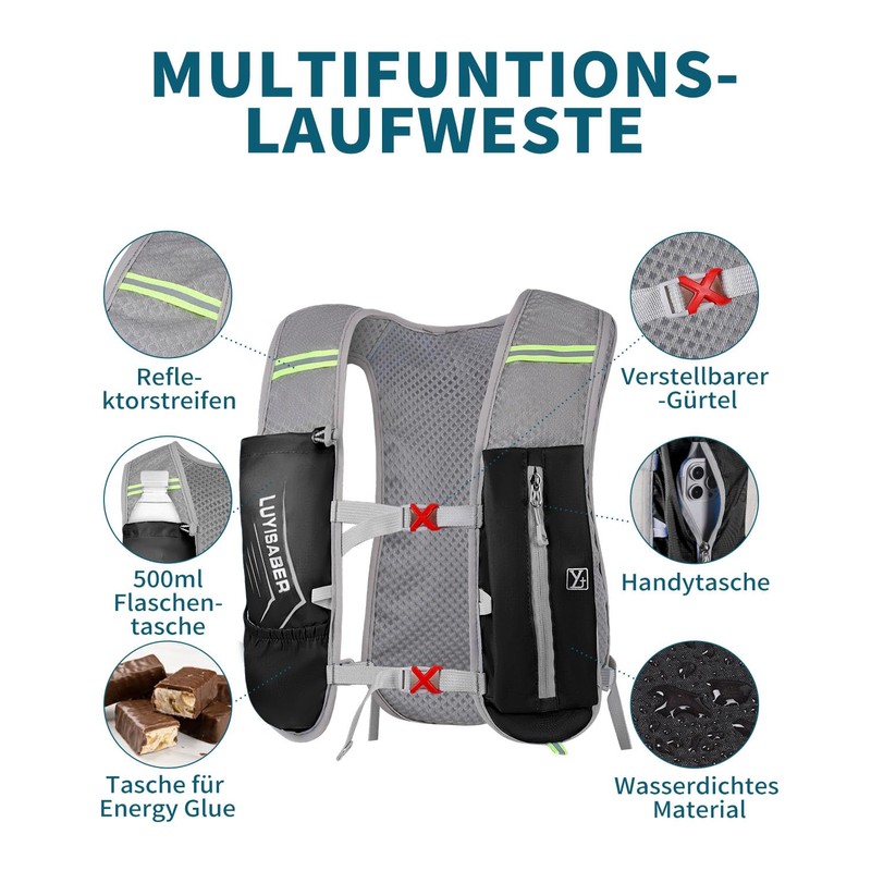 mokzer Running Waist Pack M W Lightweight, Reflective, Breathable Running
