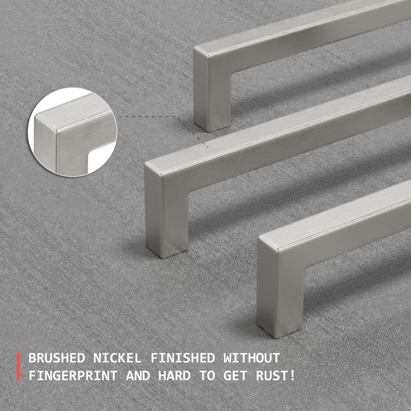 homdiy 30 Pack 4 Inch Brushed Nickel Cabinet Pulls Stainless