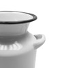 Treasure Gurus White Enamel Milk Can Rustic Utensil Holder Country