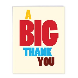 NobleWorks - Hilarious 8.5 x 11 Inch Notecard w/Envelope, Funny Cartoon Comic Strip, Stationery Jumbo Size Cards and Blanks - Big Thank You Card J9689