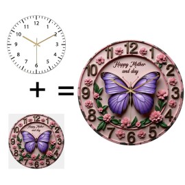 12 Inch Glass Wall Clock Built as a Dependable and Accurate Lifetime Timekeepersheet size: 12 in, color: White