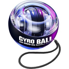 Wrist Trainer Ball Auto-Start Wrist Strengthener Gyroscopic Forearm Exerciser Gyro Ball for Strengthen Arms, Fingers, Wrist Bones and Muscles - Color: BLACK Without Light