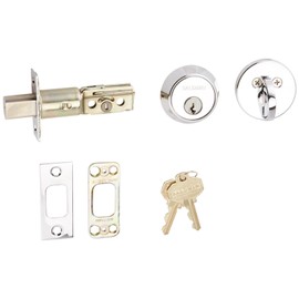Baldwin Estate 8041.260 Low Profile Contemporary Single Cylinder Deadbolt in Polished Chrome