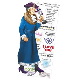 Eleanor Roosevelt Quotable Notable - Die Cut Silhouette Greeting Card and Sticker Sheet