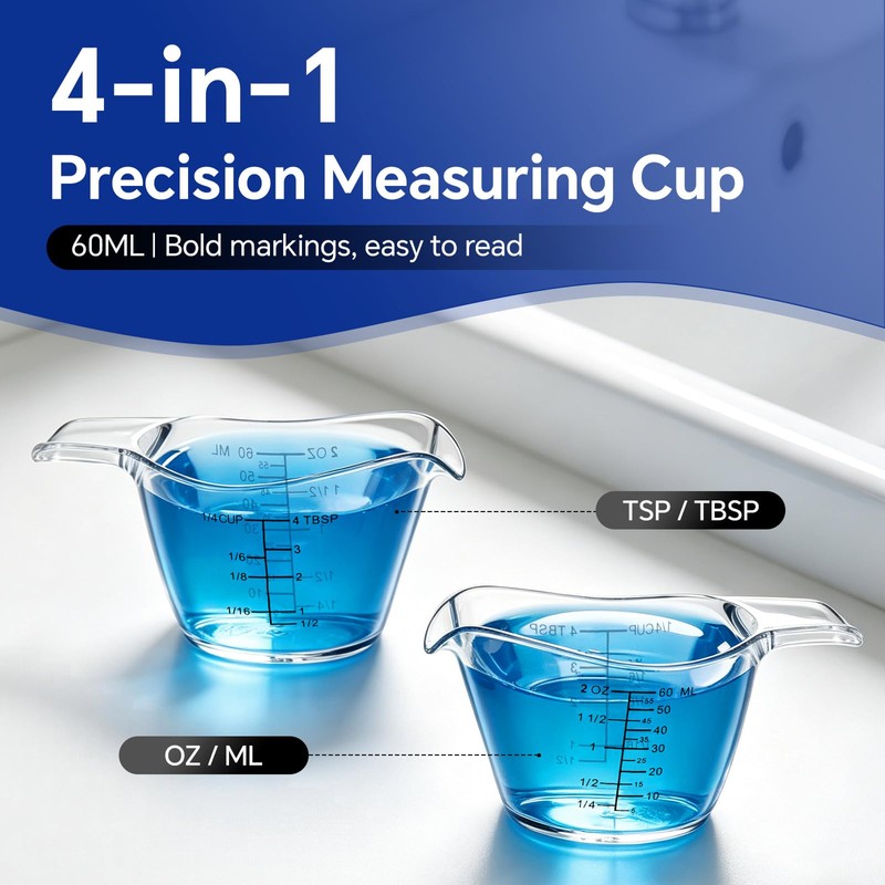 2 oz Measuring Cup Compatible with Barbicide Cup, 4 PCS