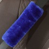 OGLAND Genuine Sheepskin Soft Fuzzy Car Seat Belt Pad Cushion,2