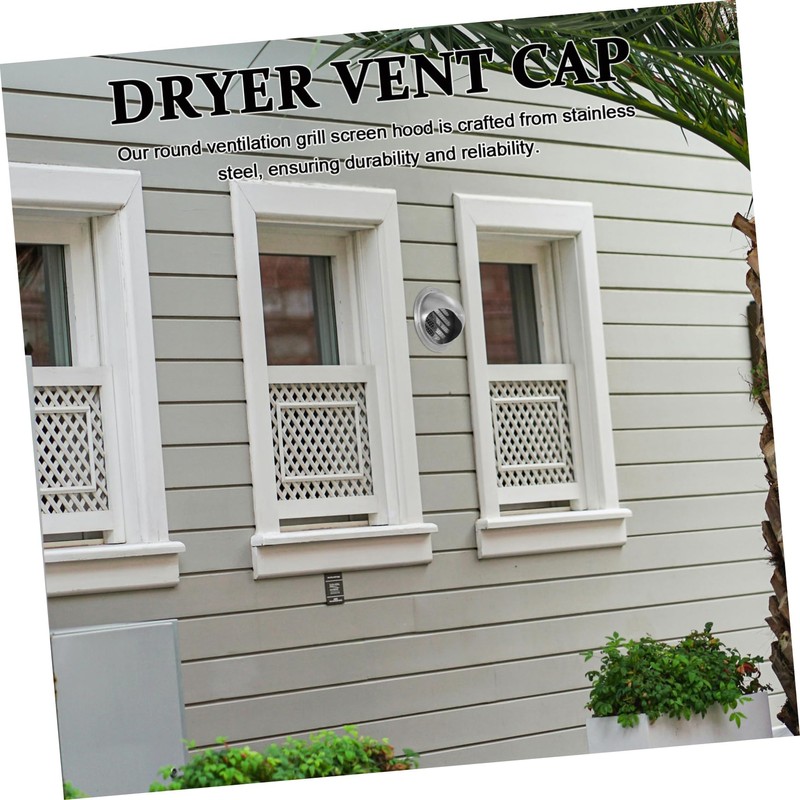 TEHAUX Stainless Steel Vent Cover for Wall Round Dryer Vent