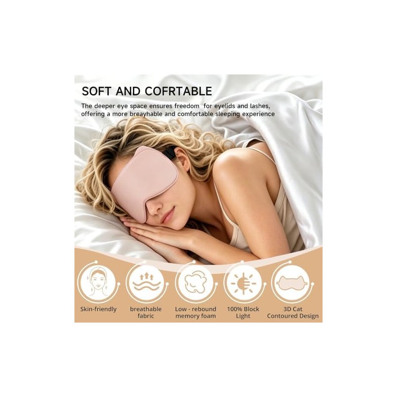 Sleep Mask Travel Case, Compact Lightweight Accessory for Travel and