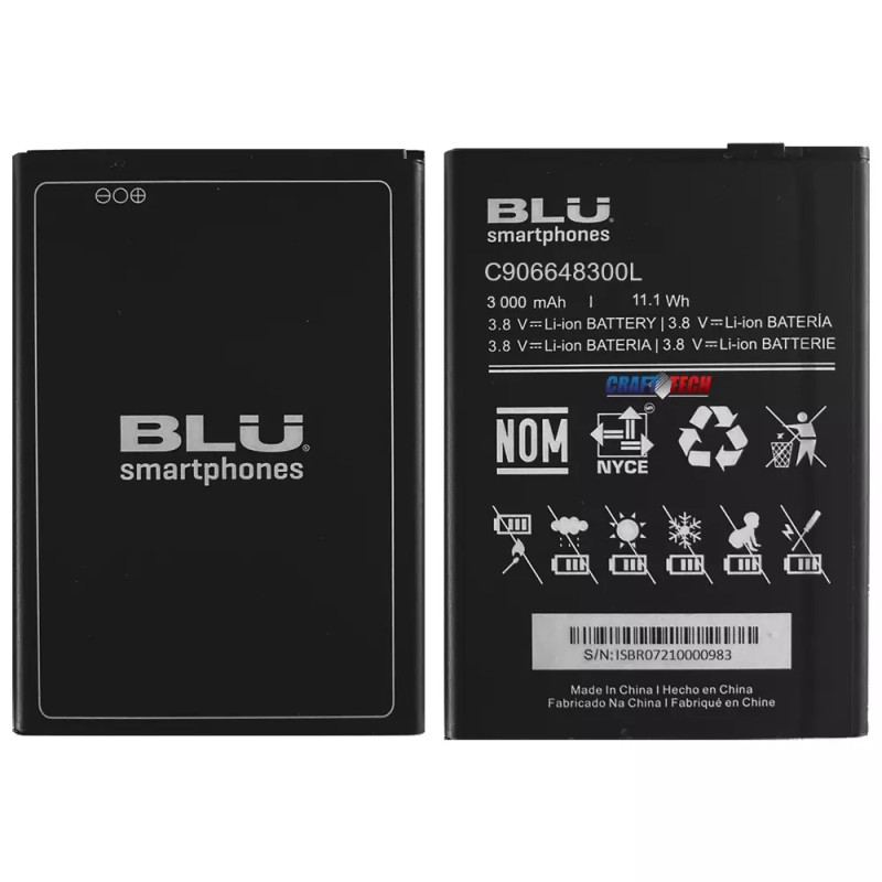 BLU Original OEM battery C906648300L 3000mAh for BLU J9L J0080,