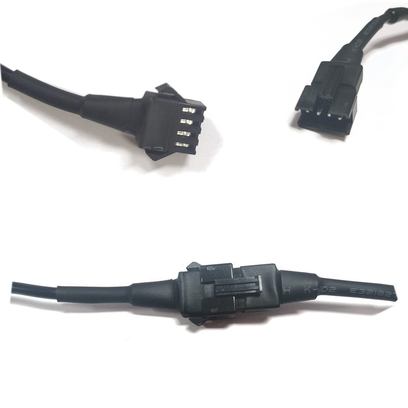 JXOFROAD 2Pcs Motorcycle Extension Cable Wire,1-3 Way Splitter 4-PIN for