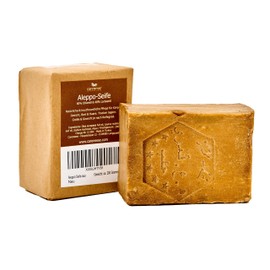 Carenesse Aleppo Soap, 60% Olive Oil 40% Laurel Oil, Approx. 200 g, original olive oil soap, natural product, vegan handmade shower soap, natural soap