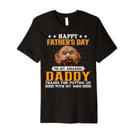 Happy Father's Day Cockerpoo Dog Dad Gifts For Men Premium T-Shirt