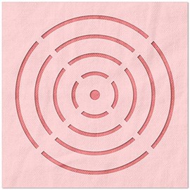 Stencil Stop Bullseye Target Stencil - Reusable for DIY Projects, Painting, Drawing, Crafts - 14 Mil Mylar Plastic (18 x 18 inches)