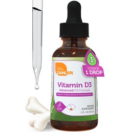 Zahler Zahler Liquid Vitamin D3 1000 IU Adult Supplement for Women & Men Vegetarian Kosher Non-GMO Gluten Free Vitamin D3 Drops (1 fl oz)