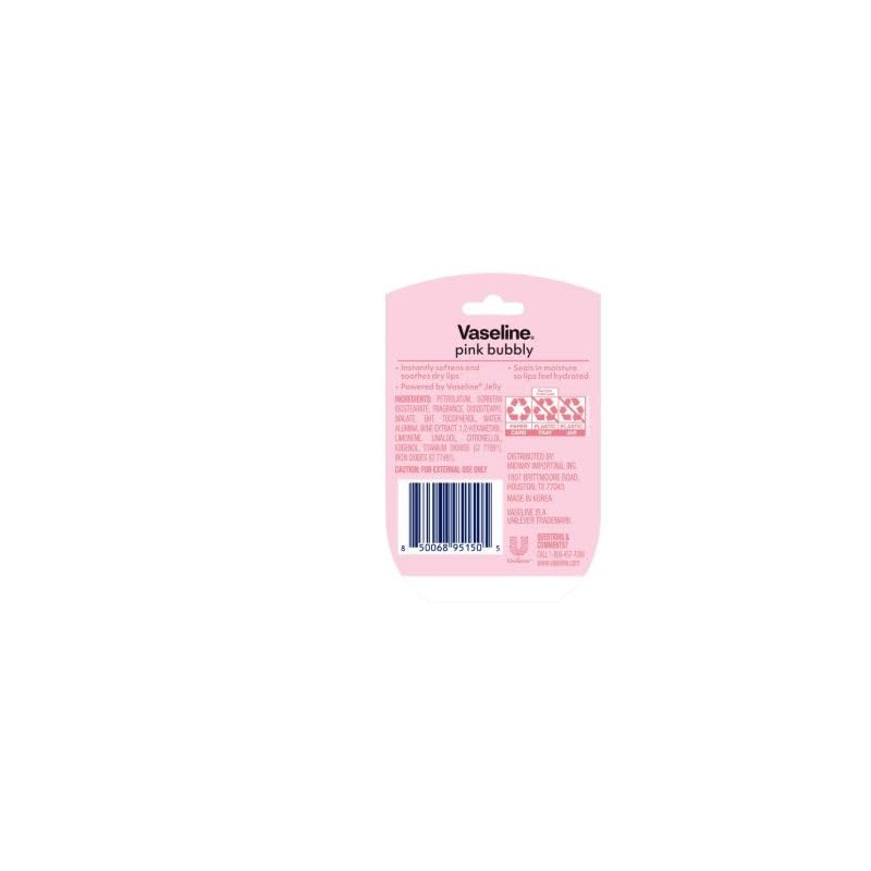 Vaseline Lip Therapy Edición Limitada Pink Bubbly, Bálsamo Labial, 7g