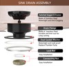 EXAKEY Kitchen Sink Drain Copper 3-1/2 Inch Stainless Steel Kitchen