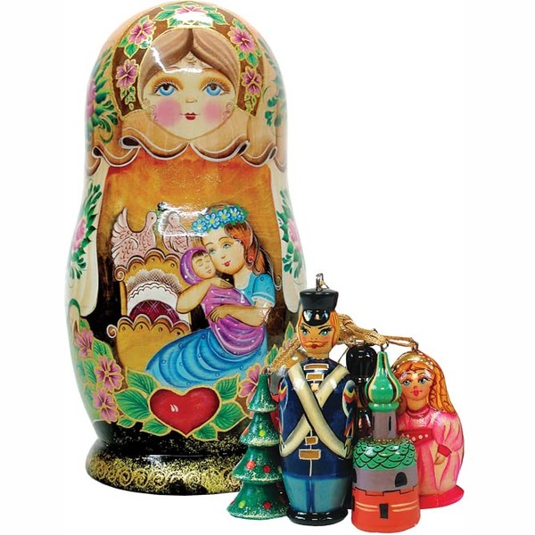 Motherly Love Nesting Doll with Ornaments Russia Collection by G