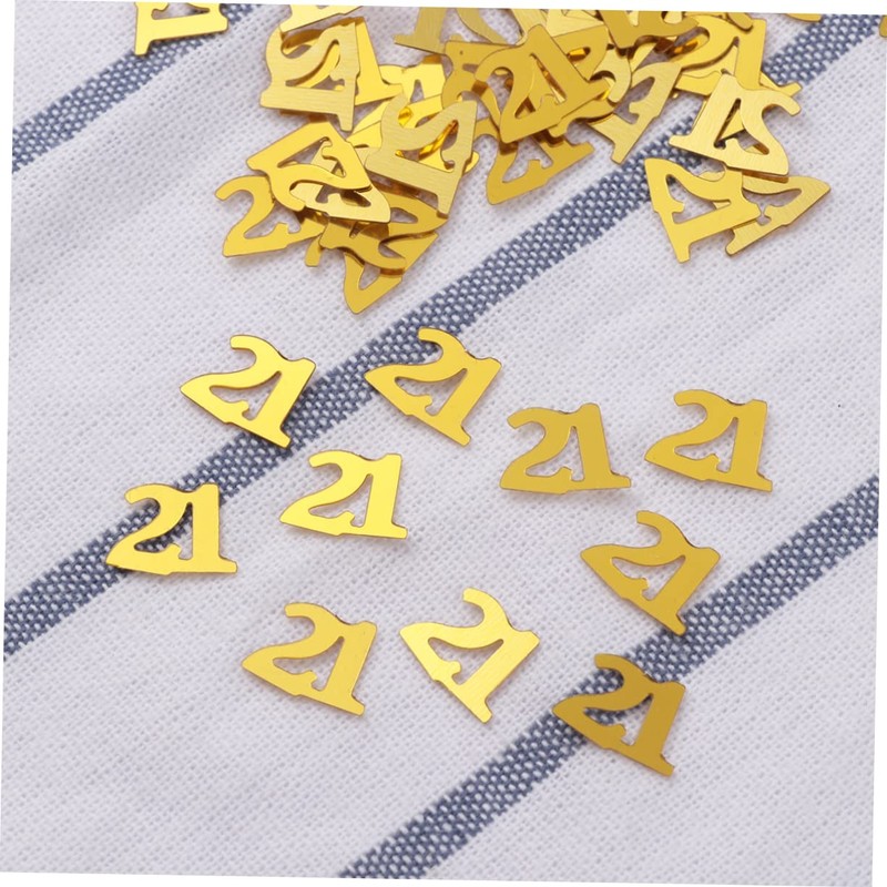 LABRIMP 1200pcs Gold Confetti Table Cloth Birthday Party Supplies Number