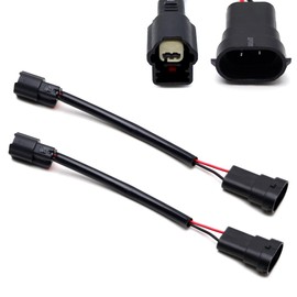 iJDMTOY H11/H8 (Male) to MX64 2-Pin Sealed (Female) Adapter Conversion Sockets Compatible with New Honda/Toyota OEM LED Fog Lights